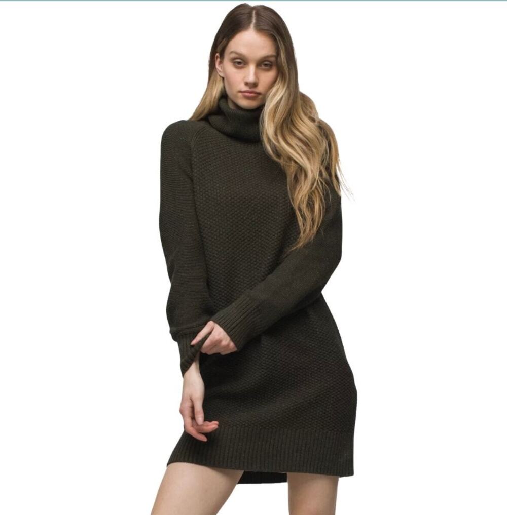 PrAna Sangria Fields Sweater Dress in Evergreen Size Small